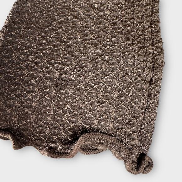 Garage Women's Brown Cropped Long Sleeve Turtleneck Medium - Picture 6 of 7